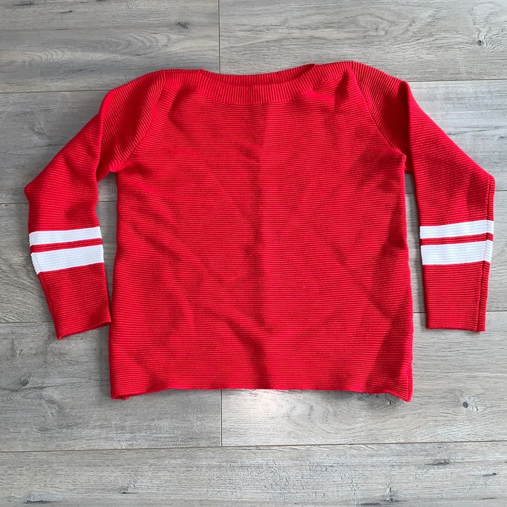Red Ribbed Sweater Medium